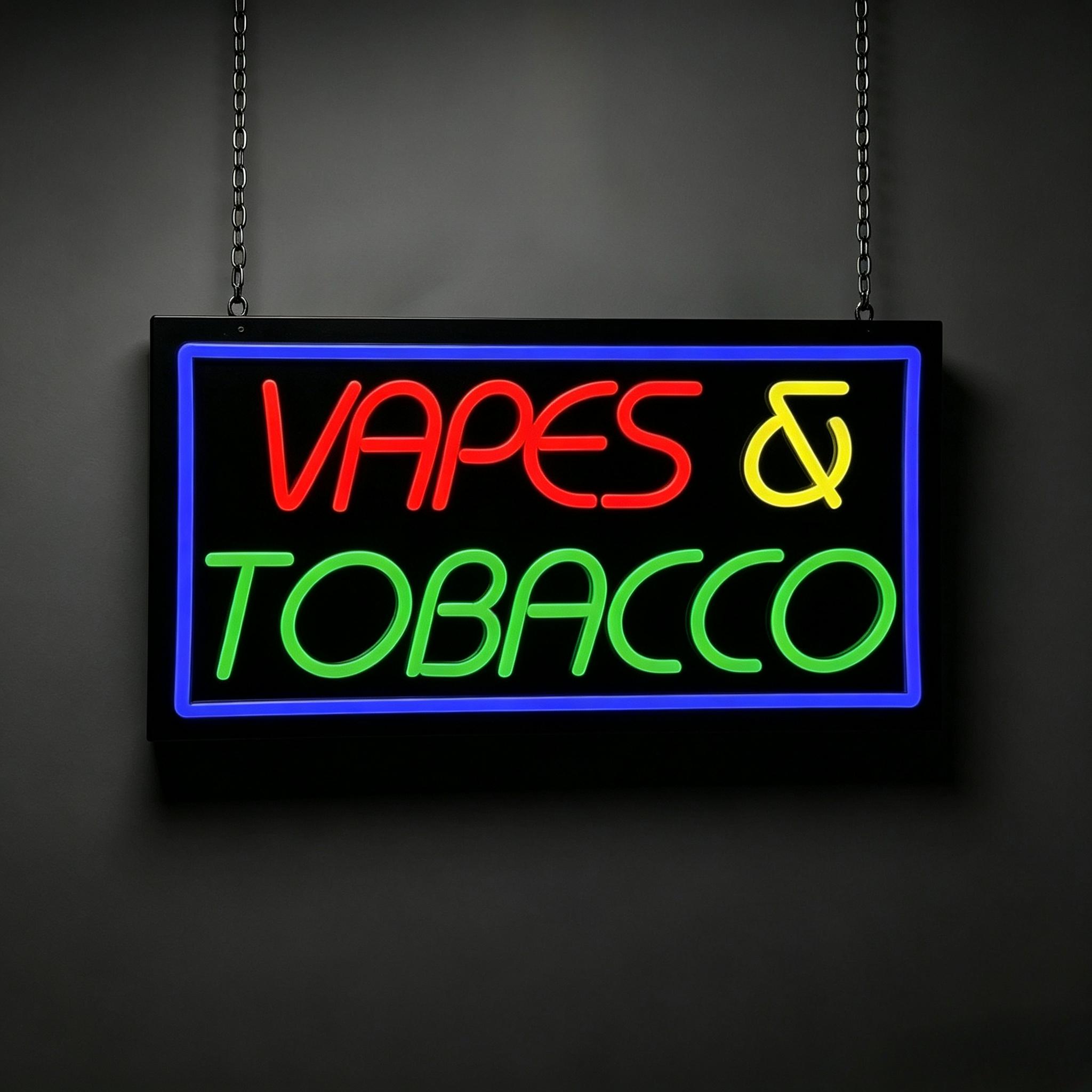 Vaping Store - Letrero de neón con motivos de