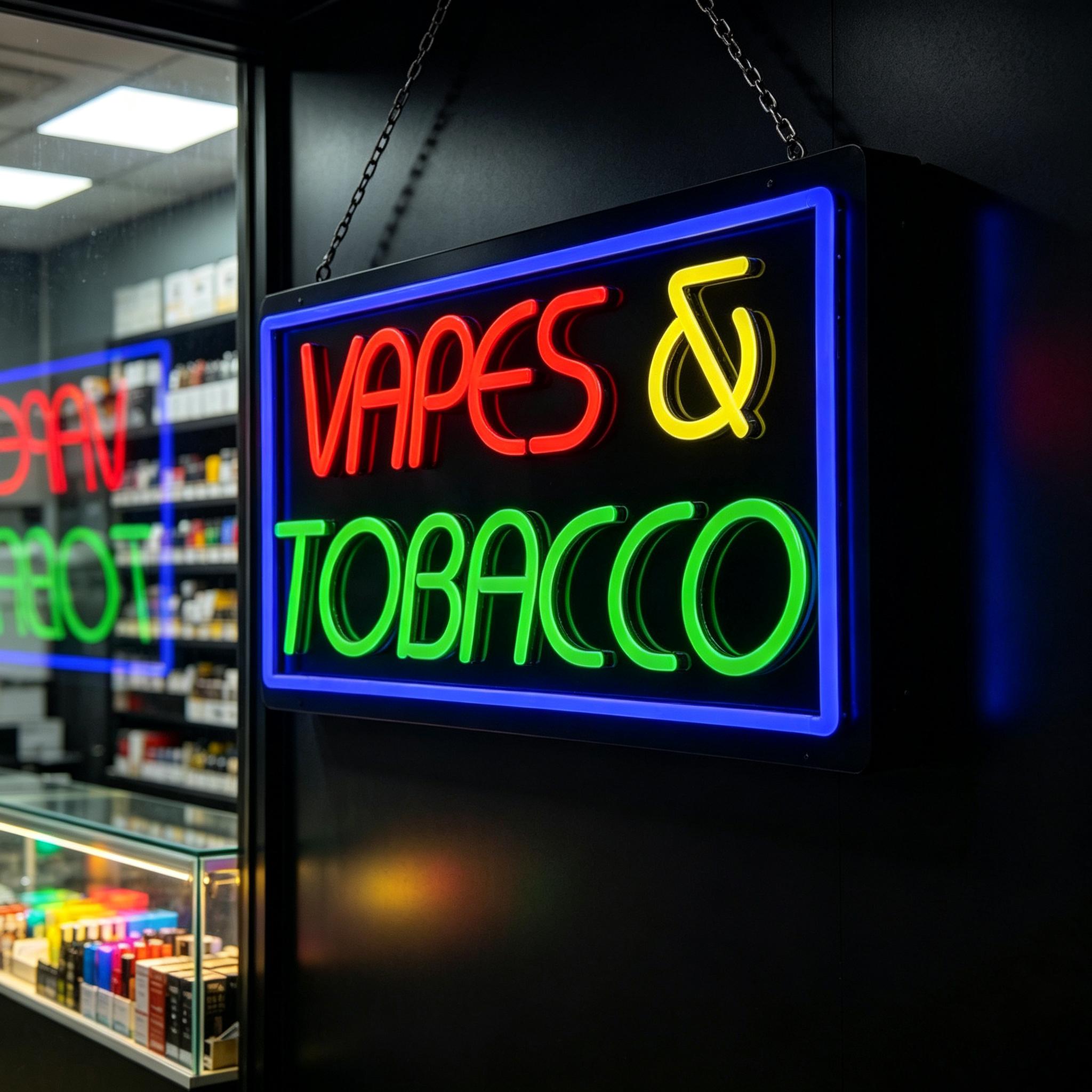 Letrero de neón con motivos de - Vaping Store reseña y precio